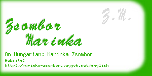 zsombor marinka business card